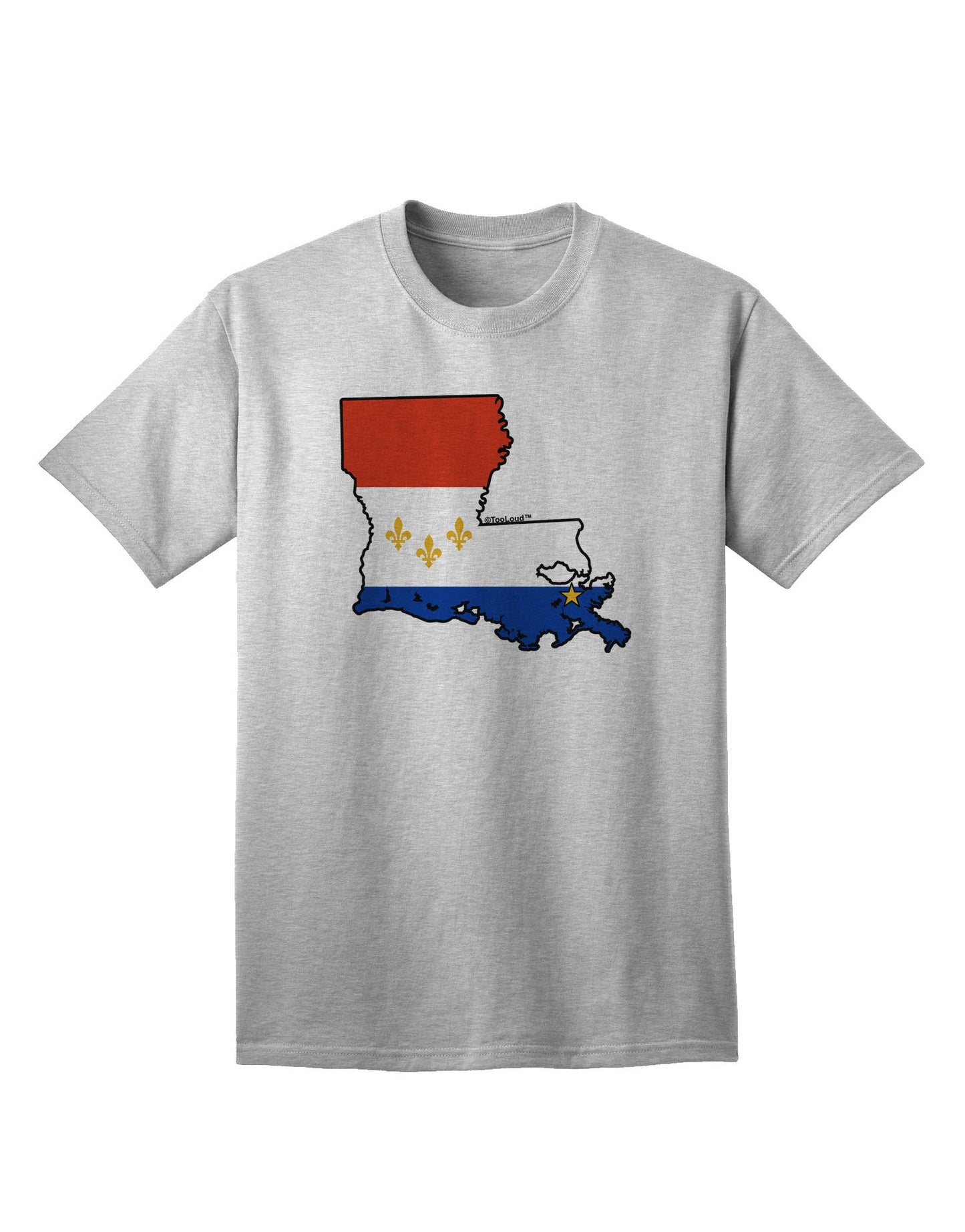 New Orleans Louisiana Flag - Premium Adult T-Shirt Collection-Mens T-shirts-TooLoud-AshGray-Small-Davson Sales