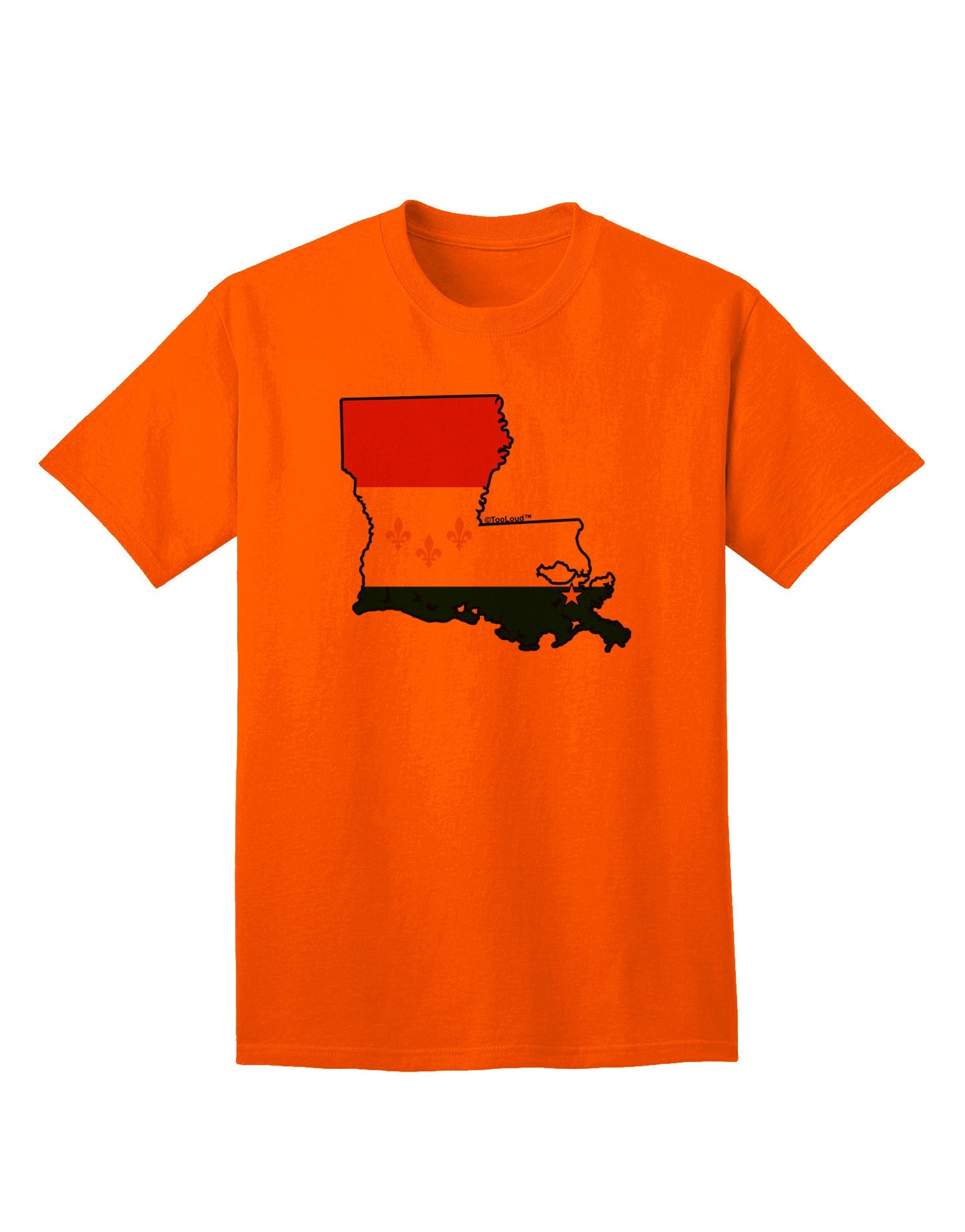New Orleans Louisiana Flag - Premium Adult T-Shirt Collection-Mens T-shirts-TooLoud-Orange-Small-Davson Sales