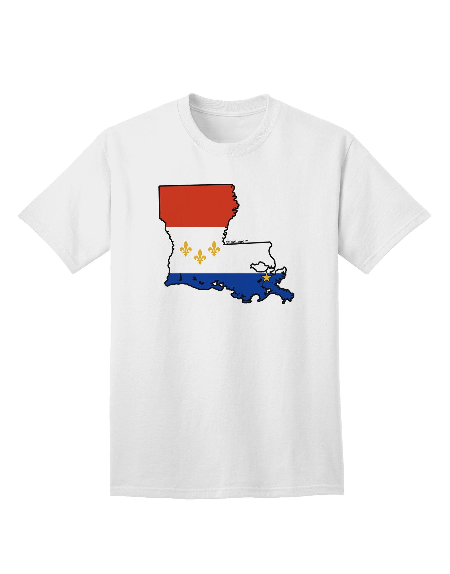 New Orleans Louisiana Flag - Premium Adult T-Shirt Collection-Mens T-shirts-TooLoud-White-Small-Davson Sales