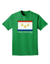 New Orleans Louisiana Flag Text Adult Dark T-Shirt-Mens T-Shirt-TooLoud-Kelly-Green-Small-Davson Sales