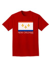 New Orleans Louisiana Flag Text Adult Dark T-Shirt-Mens T-Shirt-TooLoud-Red-Small-Davson Sales