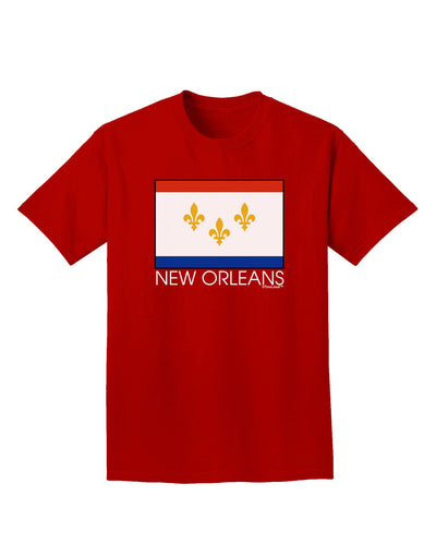 New Orleans Louisiana Flag Text Adult Dark T-Shirt-Mens T-Shirt-TooLoud-Red-Small-Davson Sales