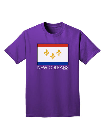 New Orleans Louisiana Flag Text Adult Dark T-Shirt-Mens T-Shirt-TooLoud-Purple-Small-Davson Sales