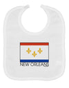 New Orleans Louisiana Flag Text Baby Bib