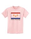 New Orleans Louisiana Flag Text Childrens T-Shirt-Childrens T-Shirt-TooLoud-PalePink-X-Small-Davson Sales