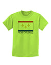 New Orleans Louisiana Flag Text Childrens T-Shirt-Childrens T-Shirt-TooLoud-Lime-Green-X-Small-Davson Sales