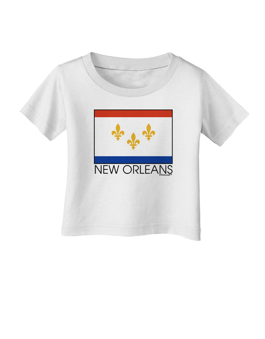 New Orleans Louisiana Flag Text Infant T-Shirt-Infant T-Shirt-TooLoud-White-06-Months-Davson Sales