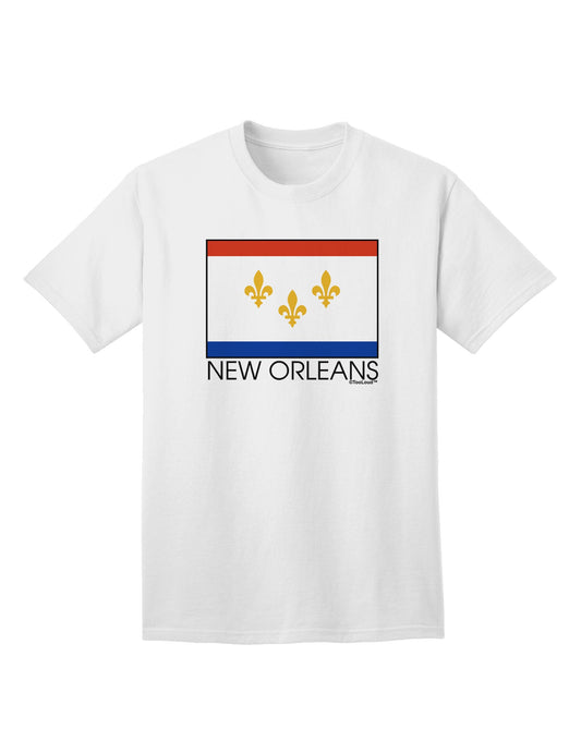 New Orleans Louisiana Flag Text - Premium Adult T-Shirt Collection-Mens T-shirts-TooLoud-White-Small-Davson Sales