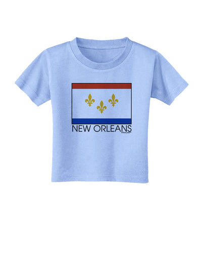 New Orleans Louisiana Flag Text Toddler T-Shirt-Toddler T-Shirt-TooLoud-Aquatic-Blue-2T-Davson Sales