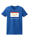 New Orleans Louisiana Flag Text Womens Dark T-Shirt-TooLoud-Royal-Blue-X-Small-Davson Sales