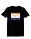 New Orleans Louisiana Flag Text Womens Dark T-Shirt-TooLoud-Black-X-Small-Davson Sales