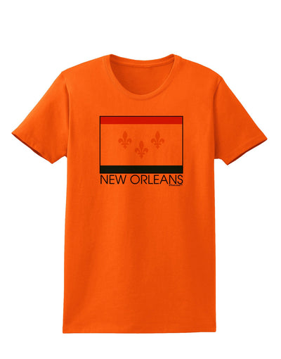 New Orleans Louisiana Flag Text Womens T-Shirt-Womens T-Shirt-TooLoud-Orange-X-Small-Davson Sales