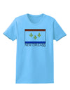 New Orleans Louisiana Flag Text Womens T-Shirt-Womens T-Shirt-TooLoud-Aquatic-Blue-X-Small-Davson Sales