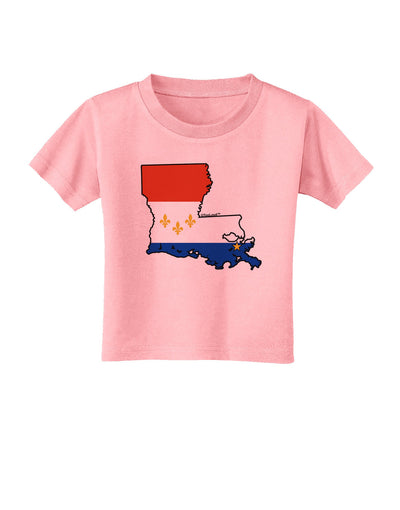 New Orleans Louisiana Flag Toddler T-Shirt-Toddler T-Shirt-TooLoud-Candy-Pink-2T-Davson Sales