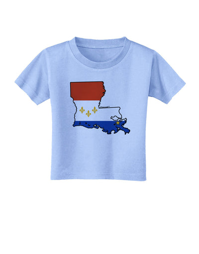 New Orleans Louisiana Flag Toddler T-Shirt-Toddler T-Shirt-TooLoud-Aquatic-Blue-2T-Davson Sales