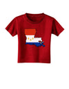 New Orleans Louisiana Flag Toddler T-Shirt Dark-Toddler T-Shirt-TooLoud-Red-2T-Davson Sales