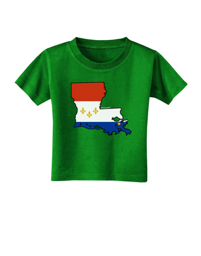 New Orleans Louisiana Flag Toddler T-Shirt Dark-Toddler T-Shirt-TooLoud-Clover-Green-2T-Davson Sales