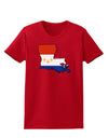 New Orleans Louisiana Flag Womens Dark T-Shirt-TooLoud-Red-X-Small-Davson Sales