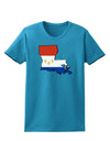 New Orleans Louisiana Flag Womens Dark T-Shirt-TooLoud-Turquoise-X-Small-Davson Sales