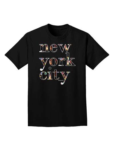 New York City - City Lights Adult Dark T-Shirt by TooLoud-Mens T-Shirt-TooLoud-Black-Small-Davson Sales