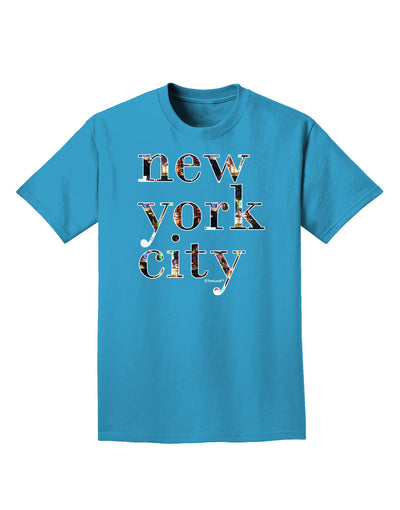 New York City - City Lights Adult Dark T-Shirt by TooLoud-Mens T-Shirt-TooLoud-Turquoise-Small-Davson Sales