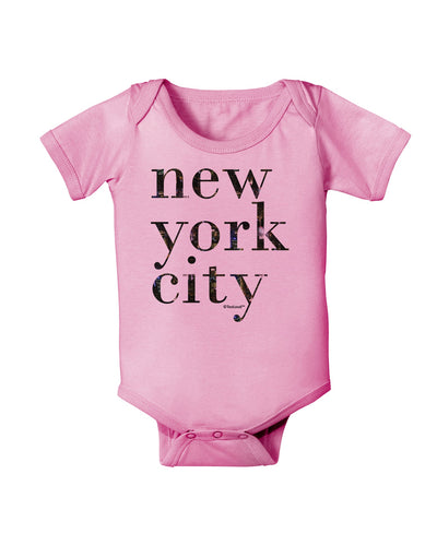 New York City - City Lights Baby Romper Bodysuit by TooLoud-Baby Romper-TooLoud-Light-Pink-06-Months-Davson Sales