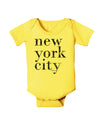 New York City - City Lights Baby Romper Bodysuit by TooLoud-Baby Romper-TooLoud-Yellow-06-Months-Davson Sales