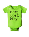 New York City - City Lights Baby Romper Bodysuit by TooLoud-Baby Romper-TooLoud-Lime-Green-06-Months-Davson Sales