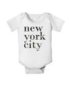 New York City - City Lights Baby Romper Bodysuit by TooLoud-Baby Romper-TooLoud-White-06-Months-Davson Sales