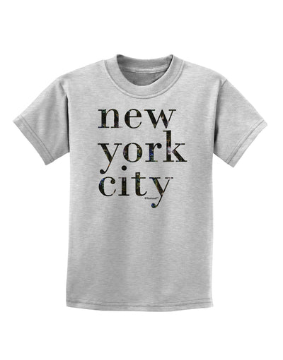 New York City - City Lights Childrens T-Shirt by TooLoud-Childrens T-Shirt-TooLoud-AshGray-X-Small-Davson Sales