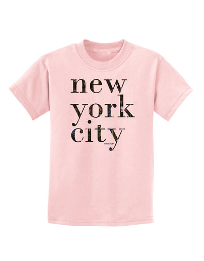 New York City - City Lights Childrens T-Shirt by TooLoud-Childrens T-Shirt-TooLoud-PalePink-X-Small-Davson Sales