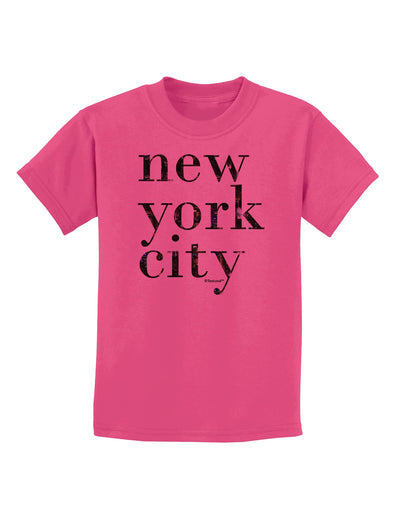 New York City - City Lights Childrens T-Shirt by TooLoud-Childrens T-Shirt-TooLoud-Sangria-X-Small-Davson Sales