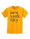 New York City - City Lights Childrens T-Shirt by TooLoud-Childrens T-Shirt-TooLoud-Gold-X-Small-Davson Sales