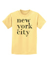 New York City - City Lights Childrens T-Shirt by TooLoud-Childrens T-Shirt-TooLoud-Daffodil-Yellow-X-Small-Davson Sales