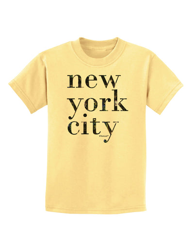 New York City - City Lights Childrens T-Shirt by TooLoud-Childrens T-Shirt-TooLoud-Daffodil-Yellow-X-Small-Davson Sales