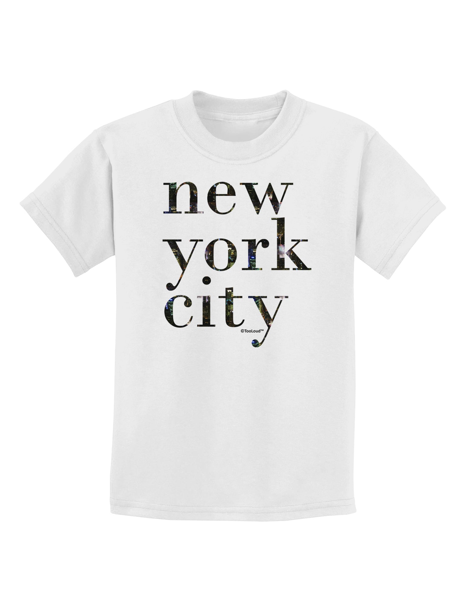 New York City - City Lights Childrens T-Shirt by TooLoud-Childrens T-Shirt-TooLoud-White-X-Small-Davson Sales