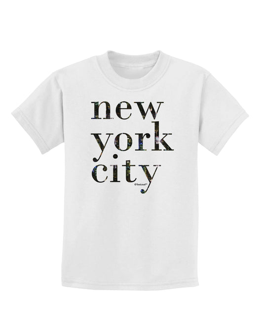 New York City - City Lights Childrens T-Shirt by TooLoud-Childrens T-Shirt-TooLoud-White-X-Small-Davson Sales