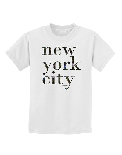 New York City - City Lights Childrens T-Shirt by TooLoud-Childrens T-Shirt-TooLoud-White-X-Small-Davson Sales