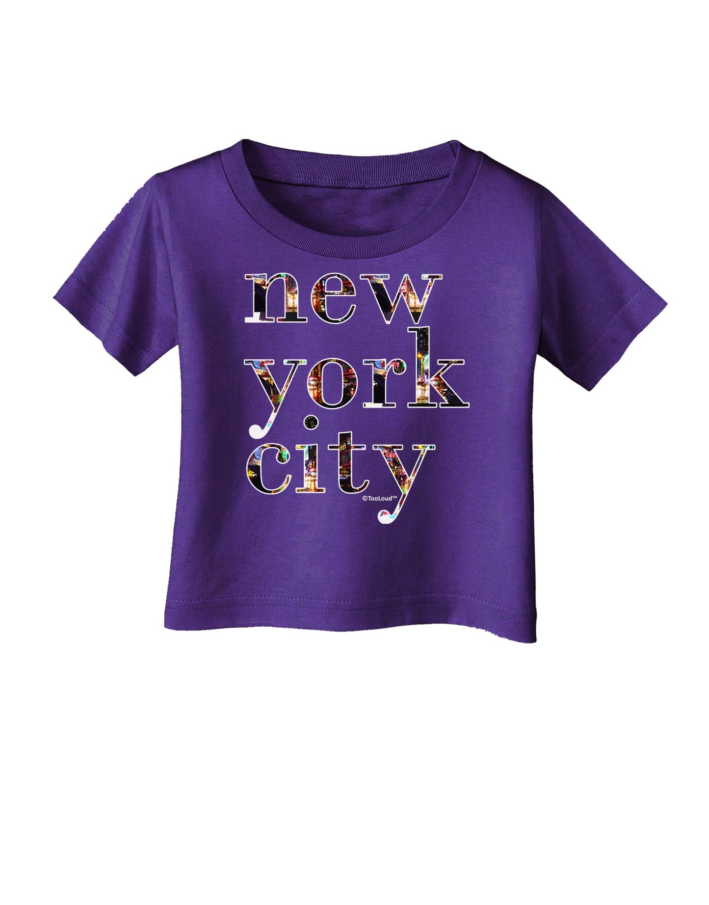 New York City - City Lights Infant T-Shirt Dark by TooLoud-Infant T-Shirt-TooLoud-Purple-06-Months-Davson Sales