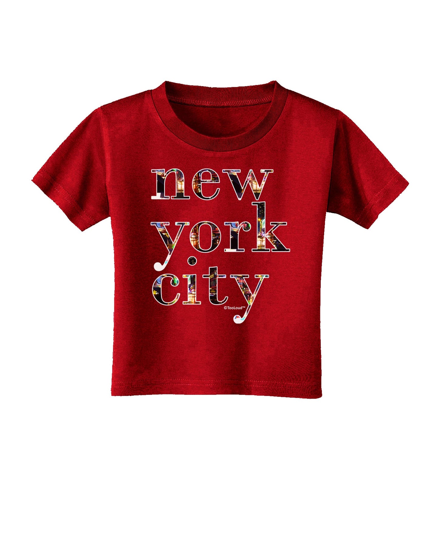 New York City - City Lights Toddler T-Shirt Dark by TooLoud-Toddler T-Shirt-TooLoud-Red-2T-Davson Sales