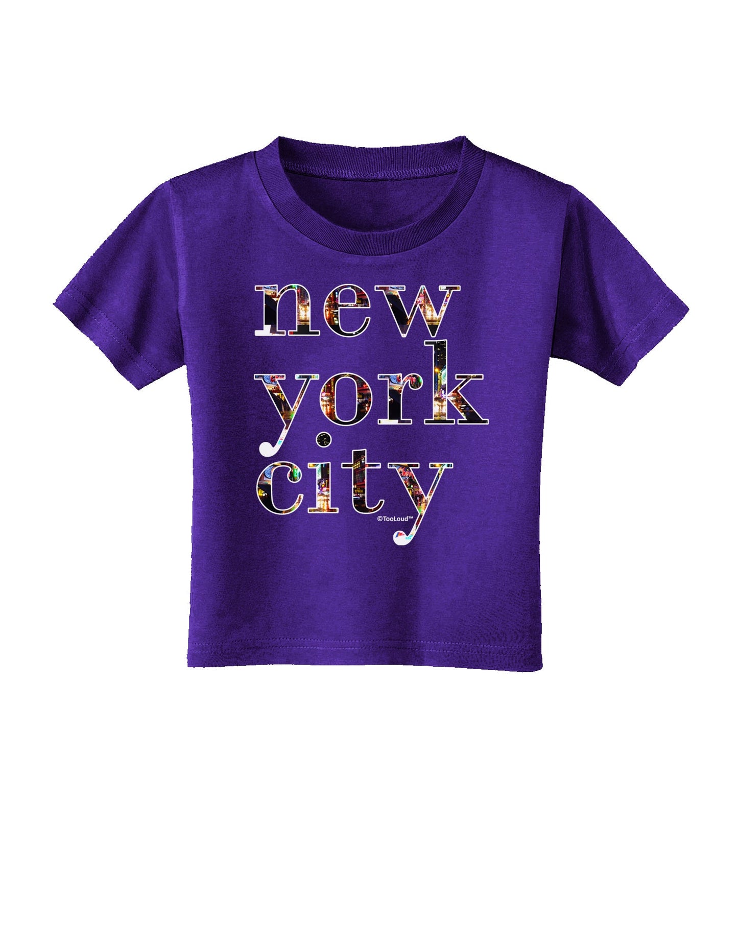 New York City - City Lights Toddler T-Shirt Dark by TooLoud-Toddler T-Shirt-TooLoud-Purple-2T-Davson Sales