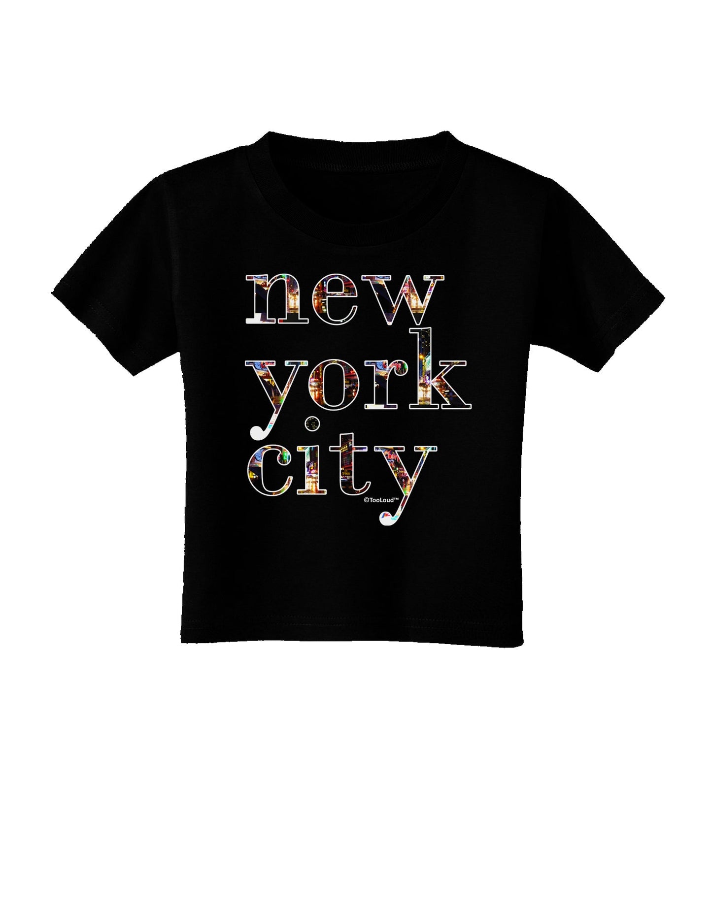 New York City - City Lights Toddler T-Shirt Dark by TooLoud-Toddler T-Shirt-TooLoud-Black-2T-Davson Sales