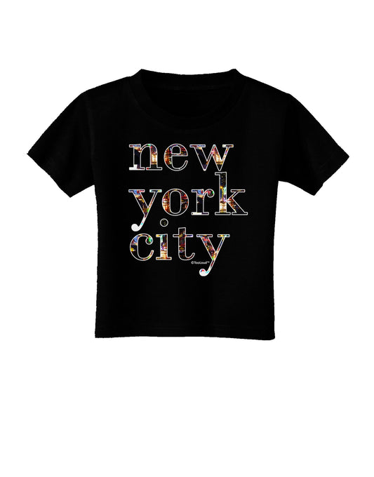 New York City - City Lights Toddler T-Shirt Dark by TooLoud-Toddler T-Shirt-TooLoud-Black-2T-Davson Sales