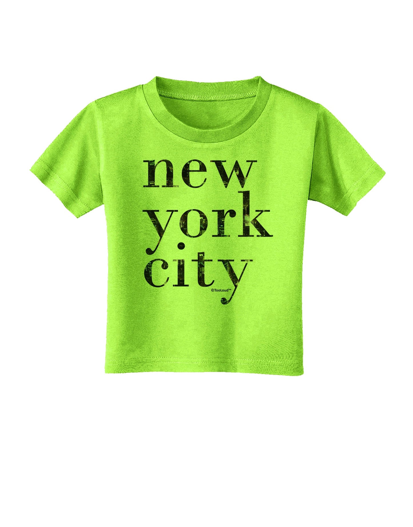 New York City - City Lights Toddler T-Shirt by TooLoud-Toddler T-Shirt-TooLoud-Lime-Green-2T-Davson Sales