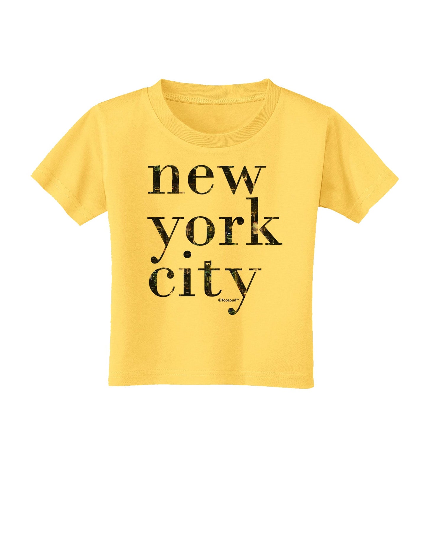New York City - City Lights Toddler T-Shirt by TooLoud-Toddler T-Shirt-TooLoud-Yellow-2T-Davson Sales