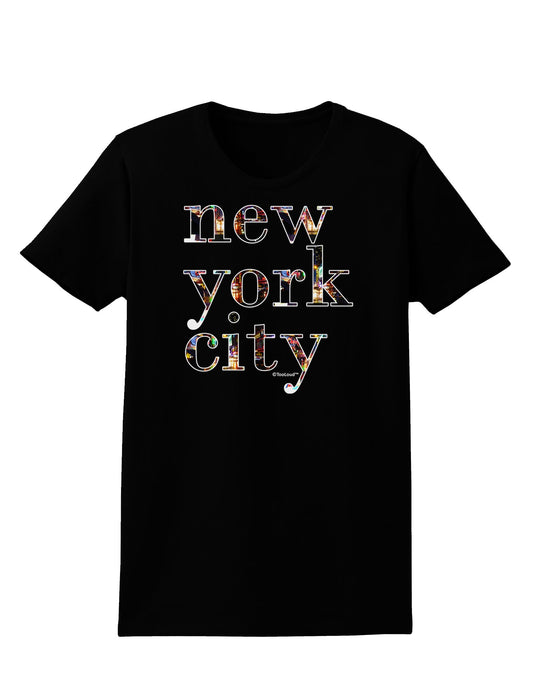 New York City - City Lights Womens Dark T-Shirt by TooLoud-Womens T-Shirt-TooLoud-Black-X-Small-Davson Sales