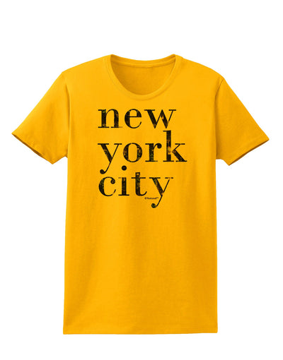 New York City - City Lights Womens T-Shirt by TooLoud-Womens T-Shirt-TooLoud-Gold-X-Small-Davson Sales