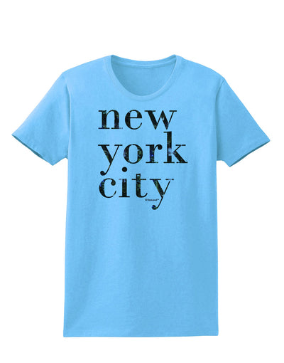 New York City - City Lights Womens T-Shirt by TooLoud-Womens T-Shirt-TooLoud-Aquatic-Blue-X-Small-Davson Sales