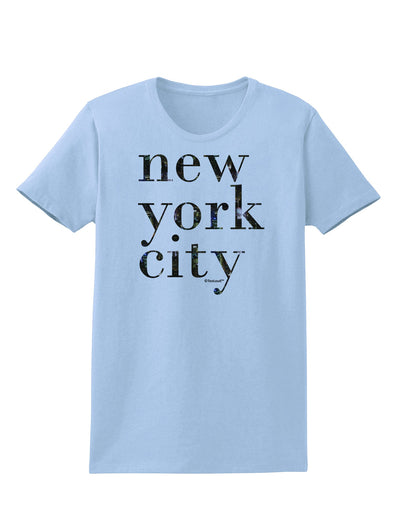 New York City - City Lights Womens T-Shirt by TooLoud-Womens T-Shirt-TooLoud-Light-Blue-X-Small-Davson Sales