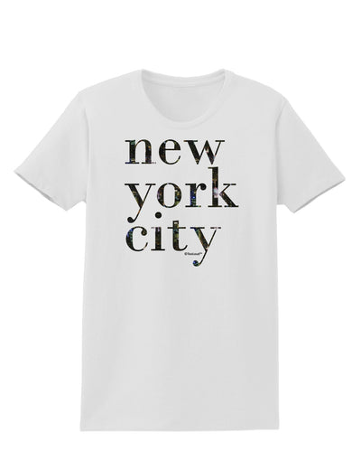 New York City - City Lights Womens T-Shirt by TooLoud-Womens T-Shirt-TooLoud-White-X-Small-Davson Sales